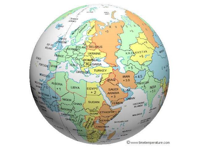 World Globe - Europe & Middle East