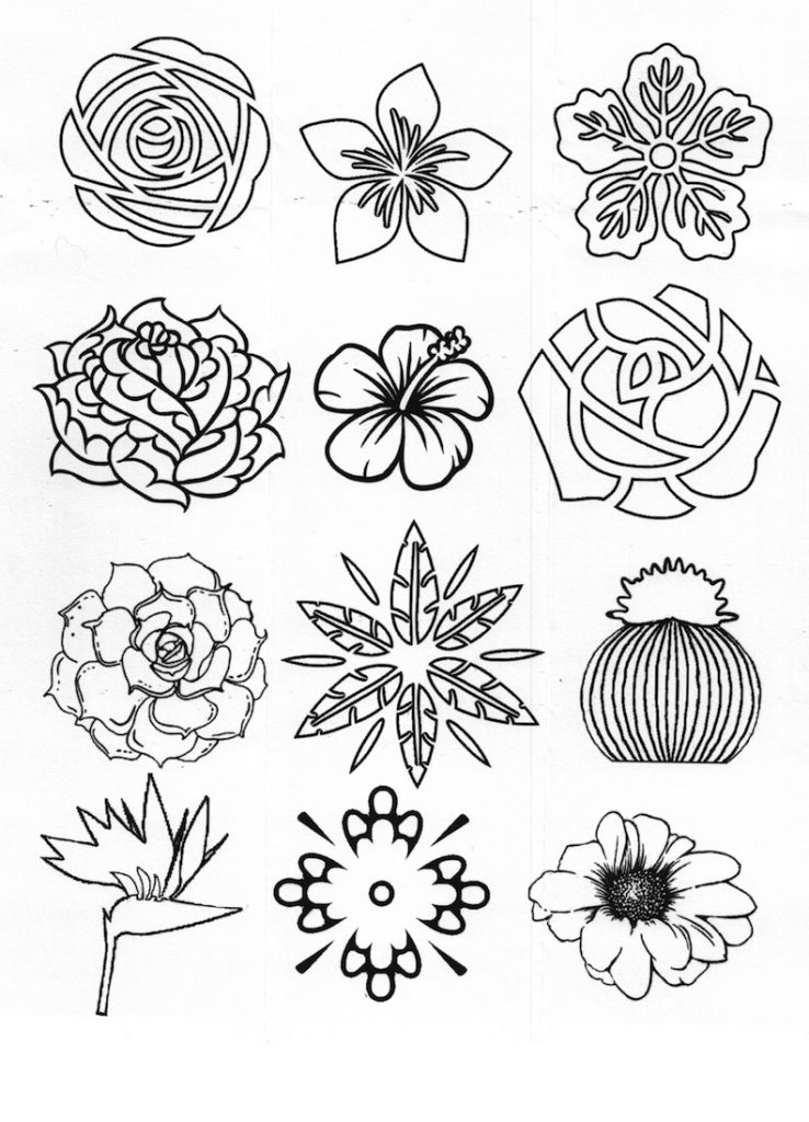 flower stencil sheet earthhenna